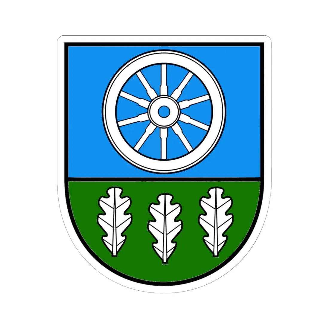 Kelmes-herbas (Lithuania) (Coat of Arms) STICKER Vinyl Kiss-Cut Decal 6 Inch White - The Sticker Space