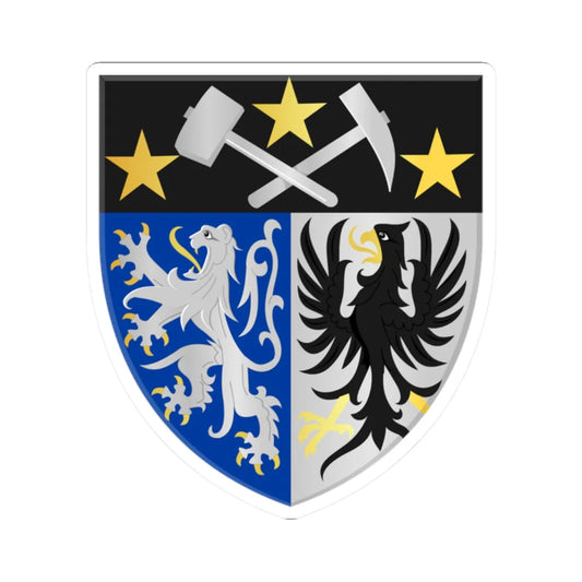 Kelmis wapen (Belgium) (Coat of Arms) STICKER Vinyl Kiss-Cut Decal 2 Inch White - The Sticker Space