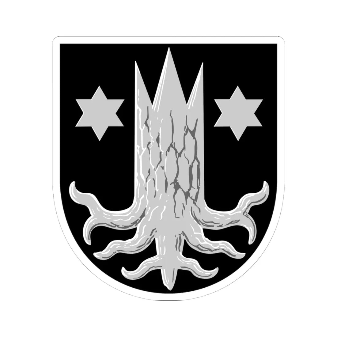 Kemijärvi.vaakuna (Finland) (Coat of Arms) STICKER Vinyl Kiss-Cut Decal 4 Inch White - The Sticker Space