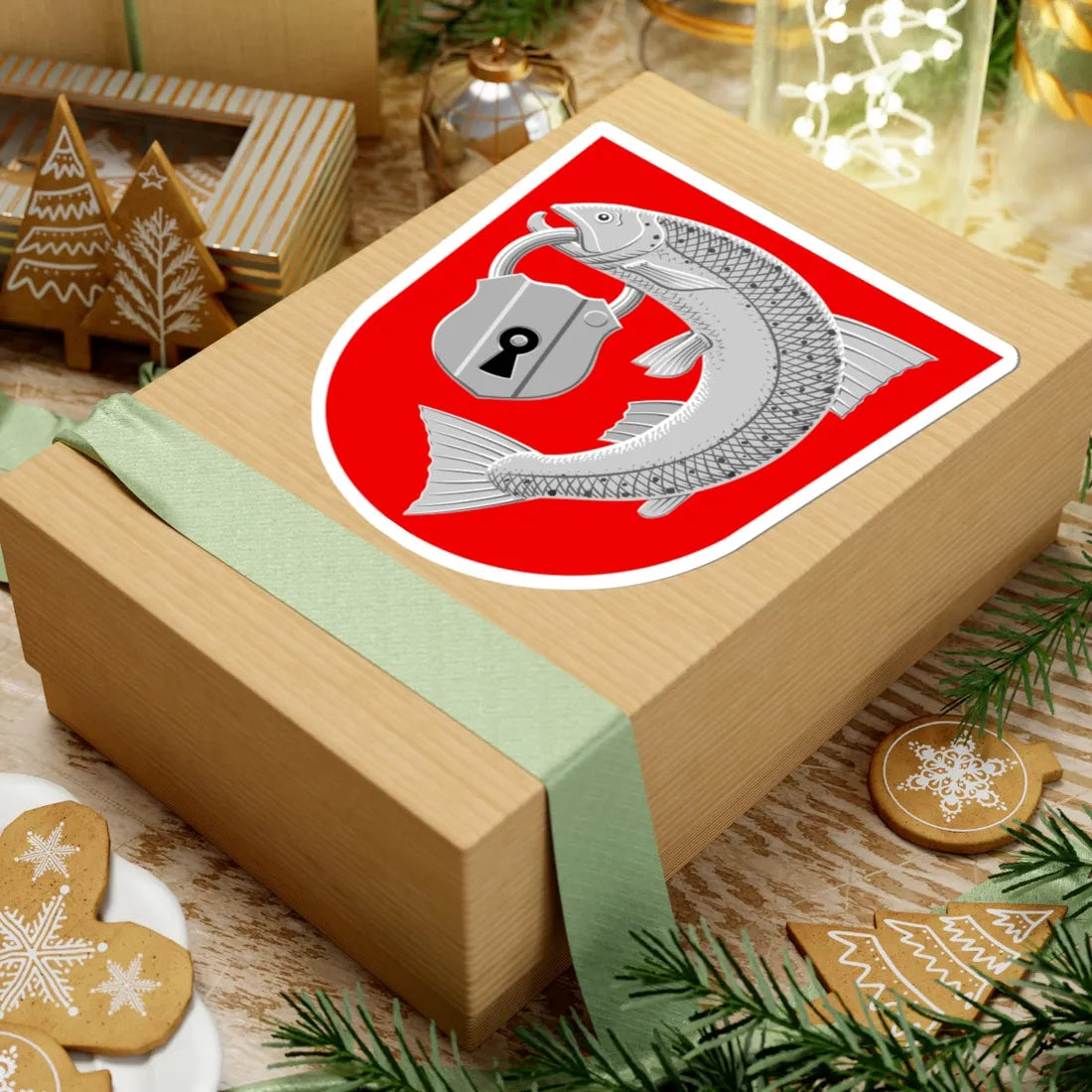 Keminmaa.vaakuna (Finland) (Coat of Arms) STICKER Vinyl Kiss-Cut Decal - The Sticker Space