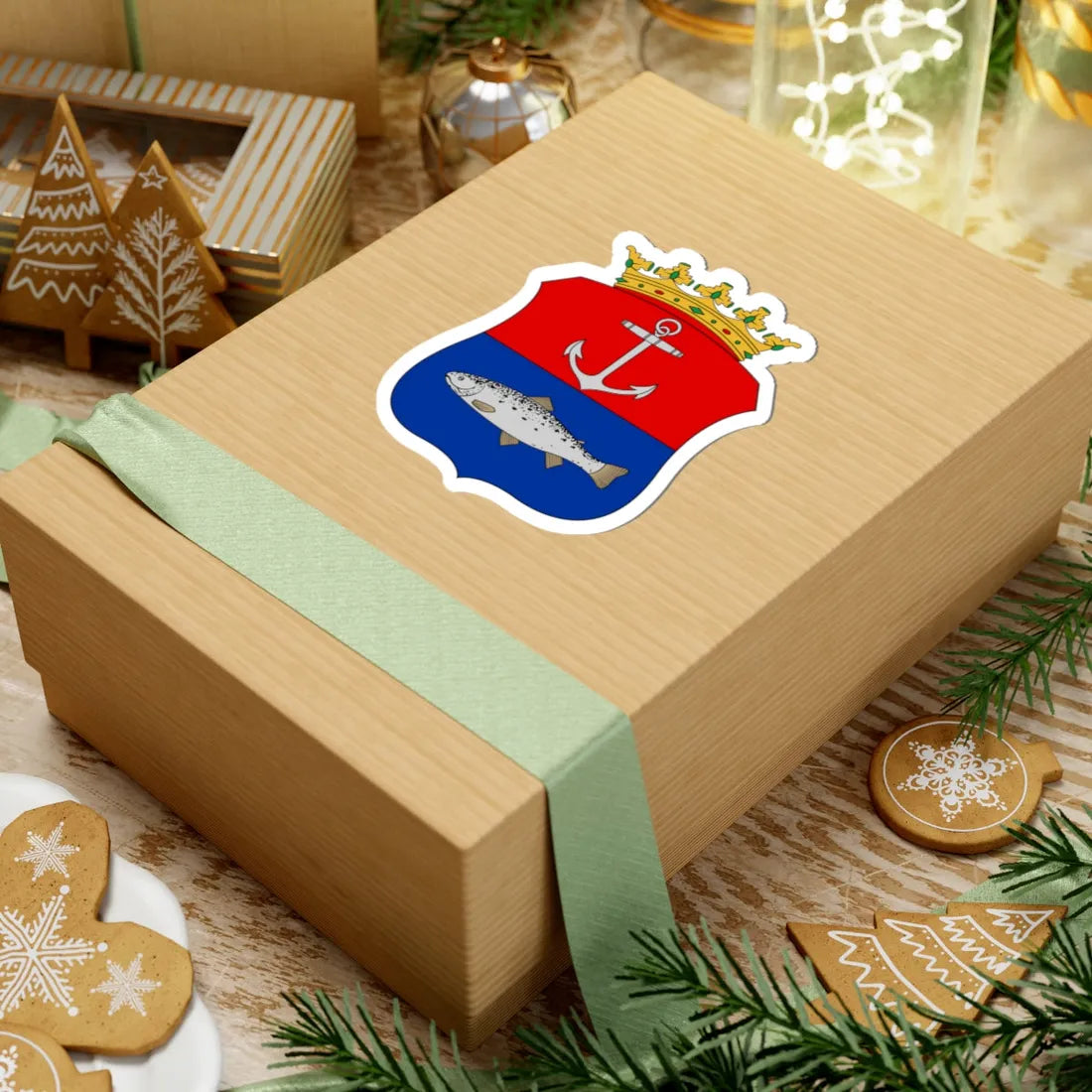 Kemi.vaakuna (Finland) (Coat of Arms) STICKER Vinyl Kiss-Cut Decal - The Sticker Space