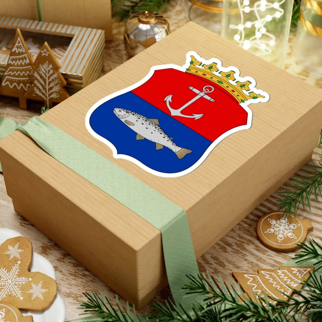 Kemi.vaakuna (Finland) (Coat of Arms) STICKER Vinyl Kiss-Cut Decal - The Sticker Space