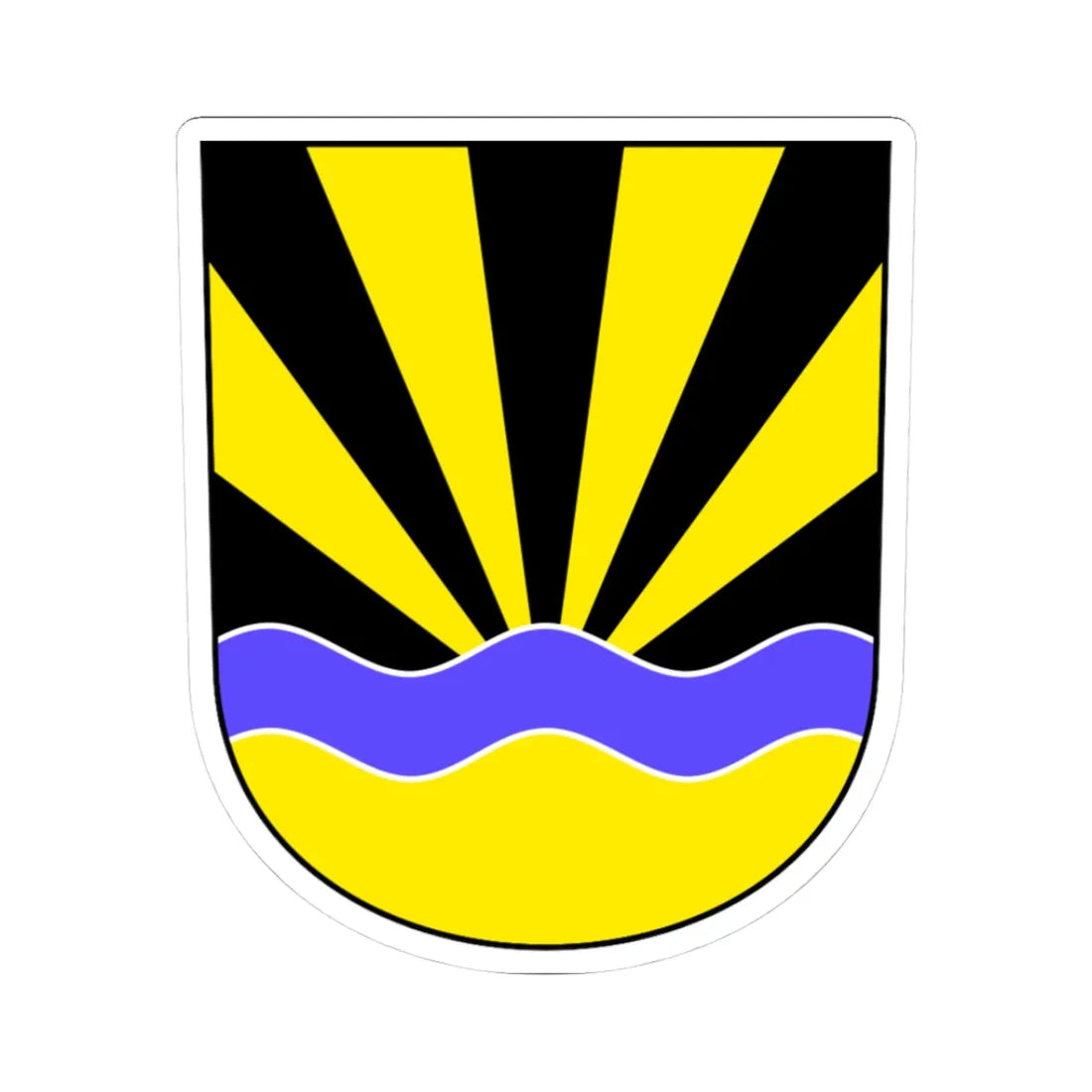Kemmental-blazon (Switzerland) (Coat of Arms) STICKER Vinyl Kiss-Cut Decal 3 Inch White - The Sticker Space