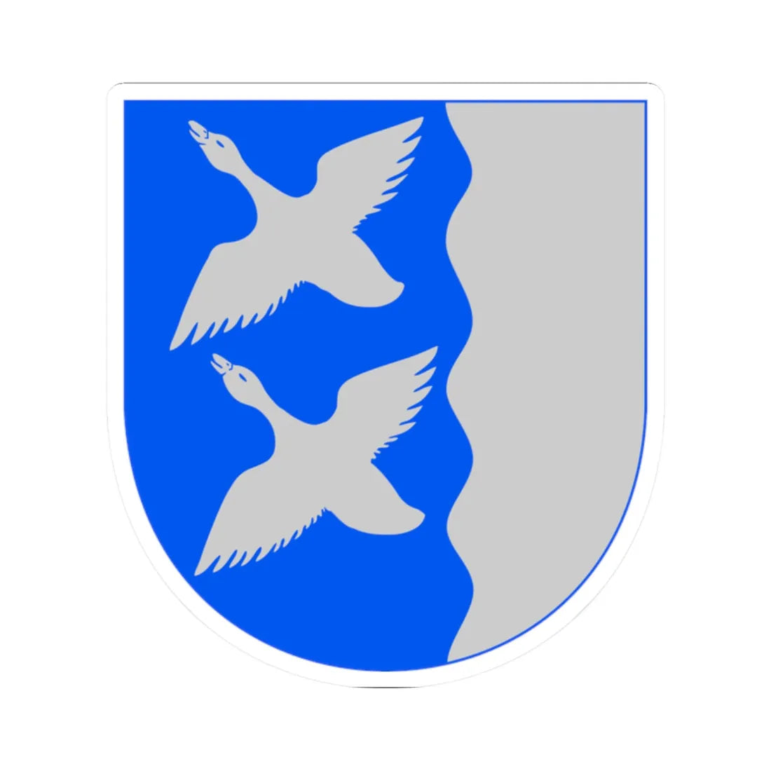 Kempele.vaakuna (Finland) (Coat of Arms) STICKER Vinyl Kiss-Cut Decal 2 Inch White - The Sticker Space