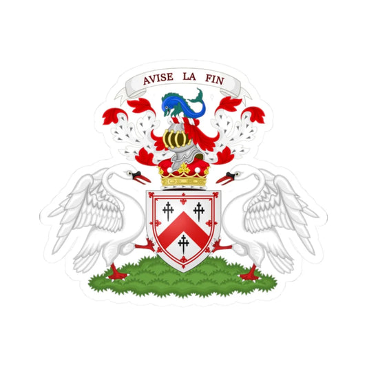 Kennedy Marquess of Ailsa Coat of arms (Scotland) (Coat of Arms) STICKER Vinyl Kiss-Cut Decal 2 Inch White - The Sticker Space