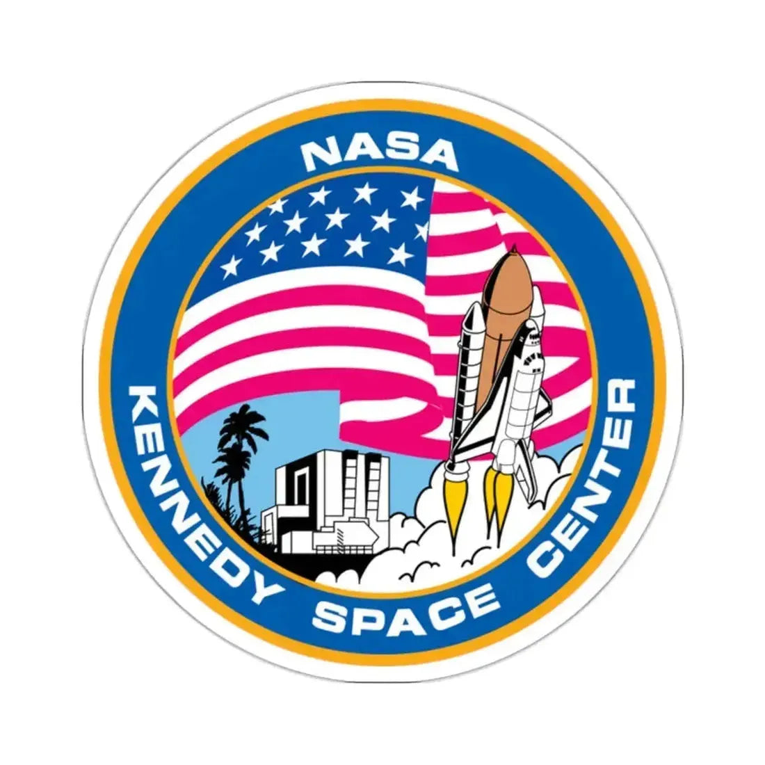 Kennedy Space Center - STICKER Vinyl Kiss-Cut Decal 2 Inch White - The Sticker Space