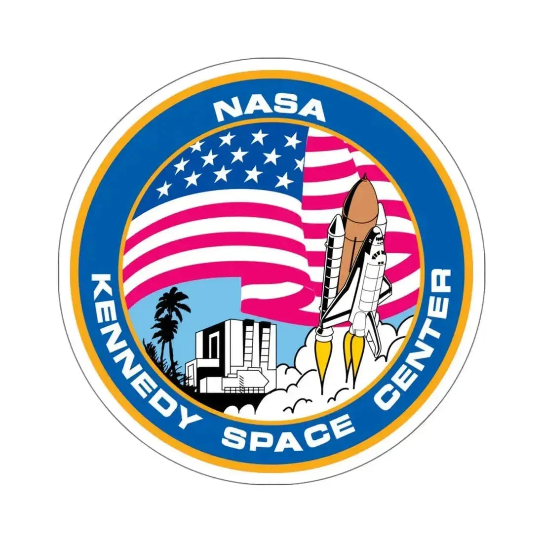 Kennedy Space Center - STICKER Vinyl Kiss-Cut Decal 6 Inch White - The Sticker Space