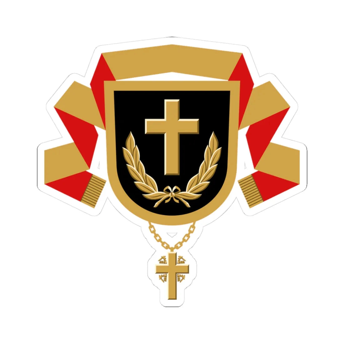 Kenttäpiispan vaakuna (Finland) (Coat of Arms) STICKER Vinyl Kiss-Cut Decal 3 Inch White - The Sticker Space