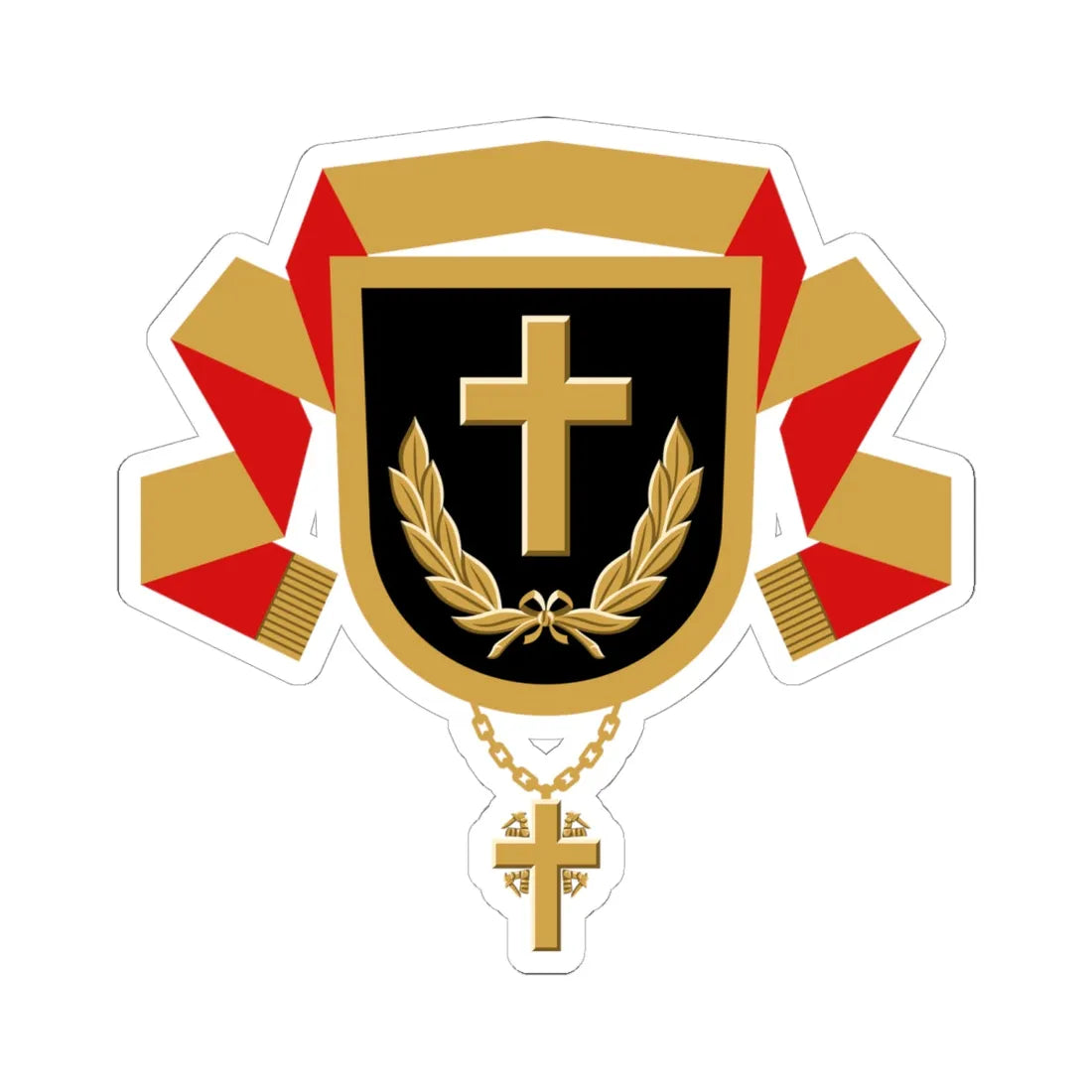 Kenttäpiispan vaakuna (Finland) (Coat of Arms) STICKER Vinyl Kiss-Cut Decal 6 Inch White - The Sticker Space