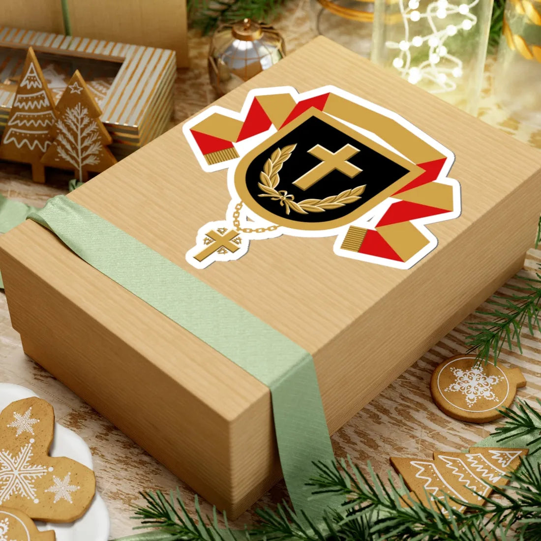 Kenttäpiispan vaakuna (Finland) (Coat of Arms) STICKER Vinyl Kiss-Cut Decal - The Sticker Space