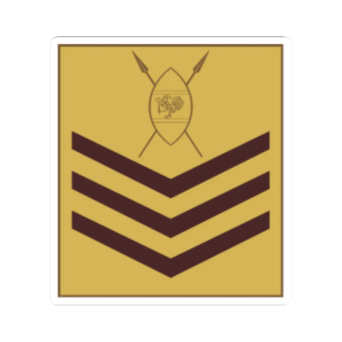 Kenya Army OR 7 (Kenya) (Military Rank) STICKER Vinyl Kiss-Cut Decal 2 Inch White - The Sticker Space