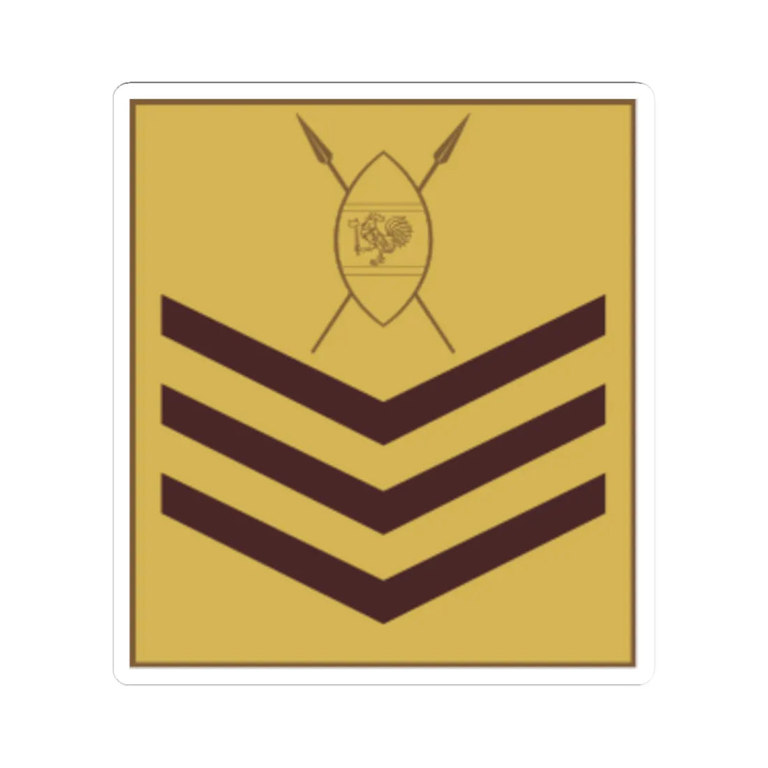 Kenya Army OR 7 (Kenya) (Military Rank) STICKER Vinyl Kiss-Cut Decal 3 Inch White - The Sticker Space