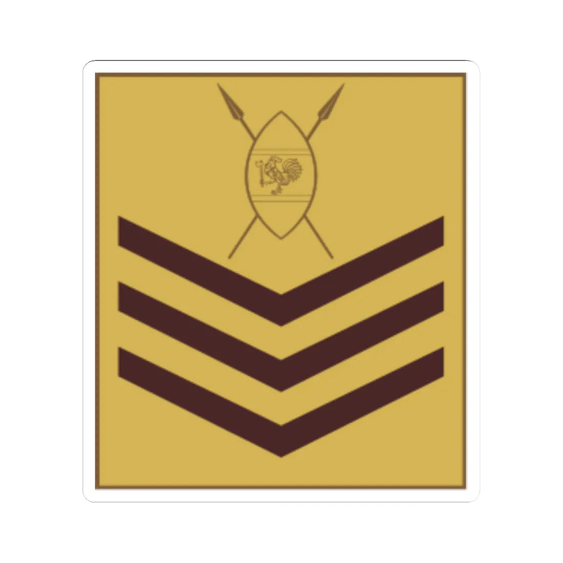 Kenya Army OR 7 (Kenya) (Military Rank) STICKER Vinyl Kiss-Cut Decal 4 Inch White - The Sticker Space