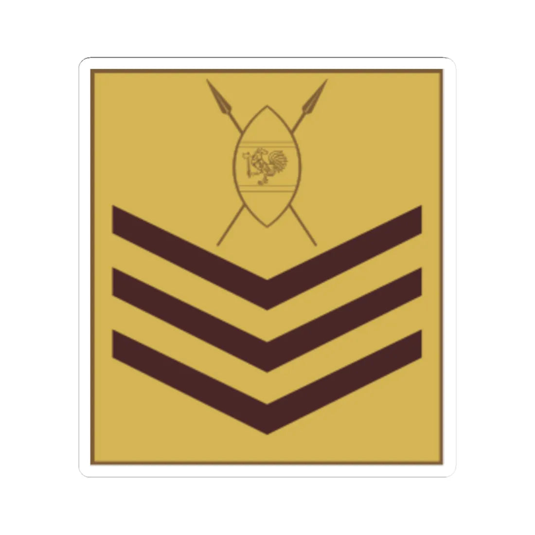 Kenya Army OR 7 (Kenya) (Military Rank) STICKER Vinyl Kiss-Cut Decal 6 Inch White - The Sticker Space