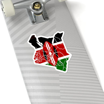Kenya flag map (Kenya) STICKER Vinyl Kiss-Cut Decal - The Sticker Space