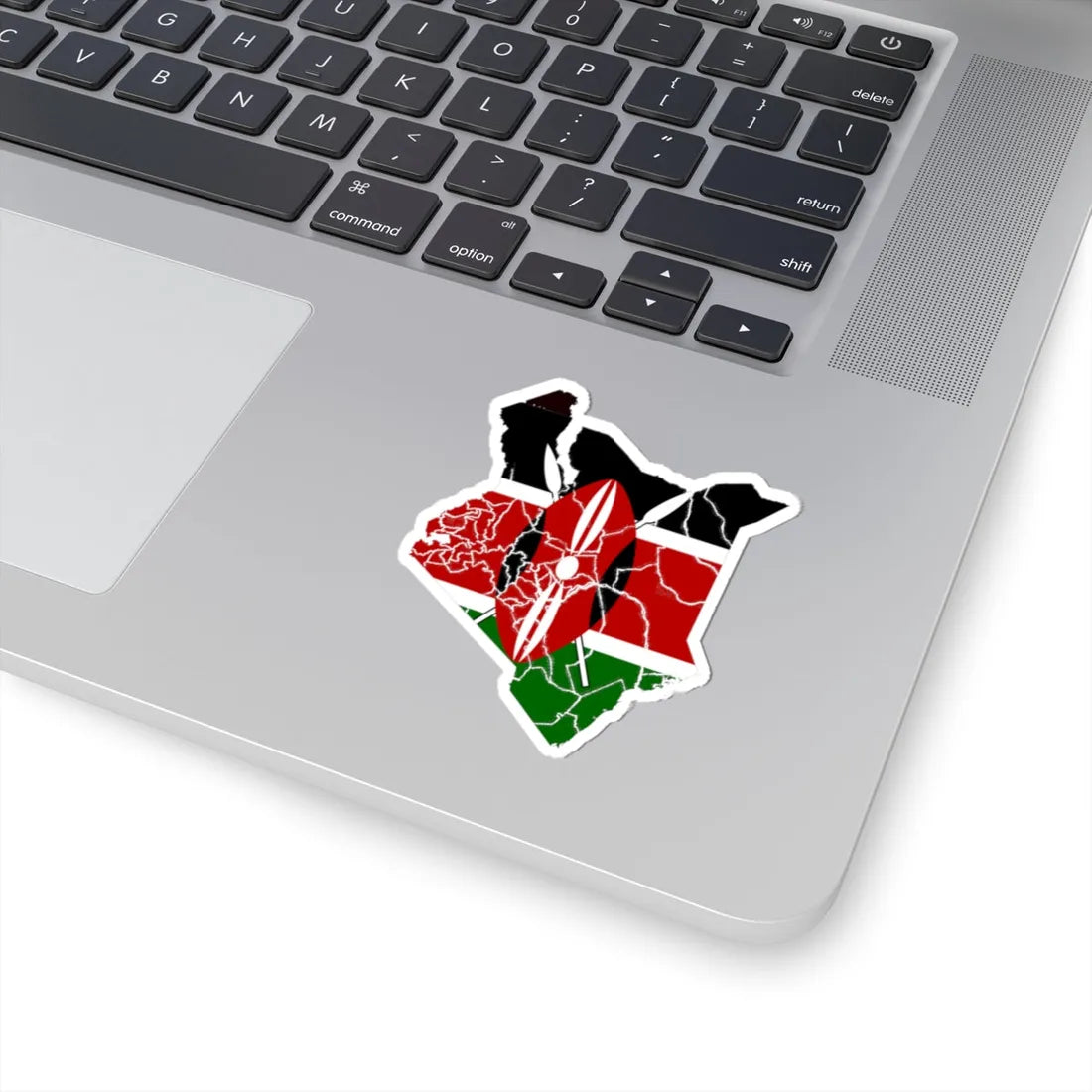 Kenya flag map (Kenya) STICKER Vinyl Kiss-Cut Decal - The Sticker Space