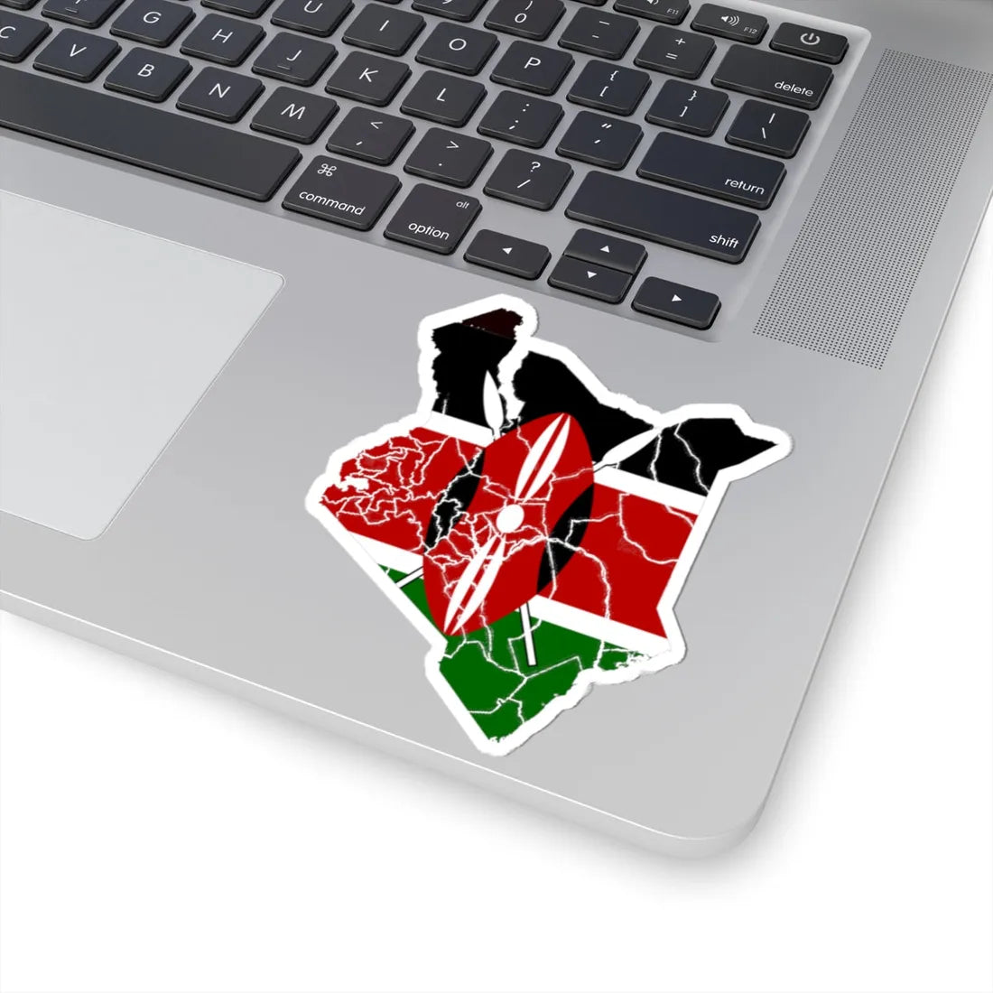 Kenya flag map (Kenya) STICKER Vinyl Kiss-Cut Decal - The Sticker Space