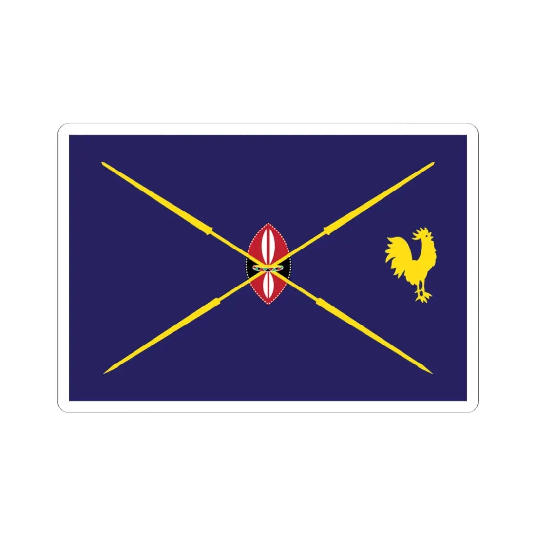 Kenya presidential standard JOMO KENYATTA (Kenya) STICKER Vinyl Kiss-Cut Decal 3 Inch White - The Sticker Space