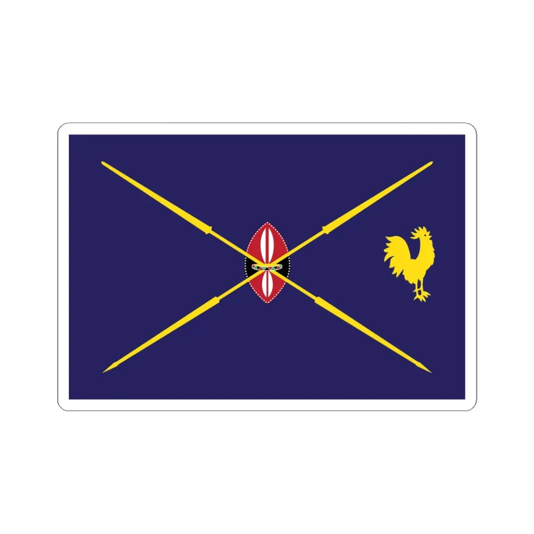 Kenya presidential standard JOMO KENYATTA (Kenya) STICKER Vinyl Kiss-Cut Decal 6 Inch White - The Sticker Space