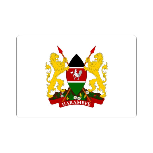 Kenya presidential standard MWAI KIBAKI variant (Kenya) STICKER Vinyl Kiss-Cut Decal 2 Inch White - The Sticker Space