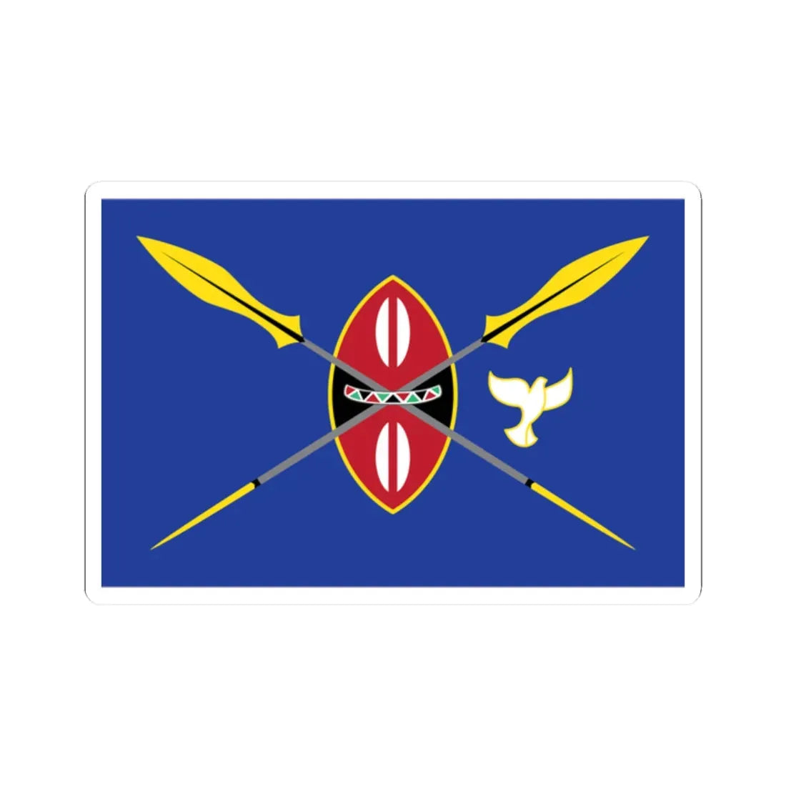 Kenya presidential standard UHURU KENYATTA (Kenya) STICKER Vinyl Kiss-Cut Decal 2 Inch White - The Sticker Space