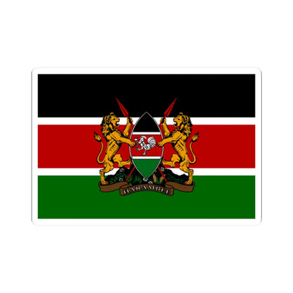 Kenyan coat of arms flag (Kenya) STICKER Vinyl Kiss-Cut Decal 2 Inch White - The Sticker Space
