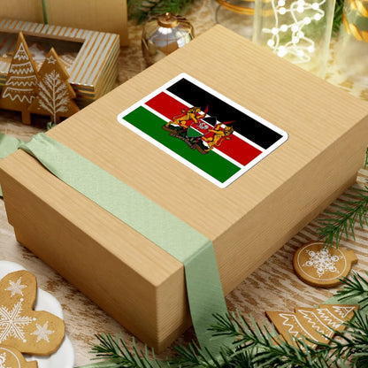 Kenyan coat of arms flag (Kenya) STICKER Vinyl Kiss-Cut Decal - The Sticker Space