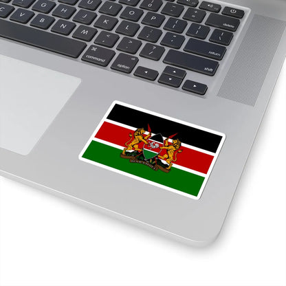 Kenyan coat of arms flag (Kenya) STICKER Vinyl Kiss-Cut Decal - The Sticker Space