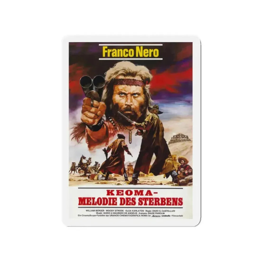 KEOMA 1976 Movie Poster - Refrigerator Magnet 2 Inch Die-Cut - The Sticker Space