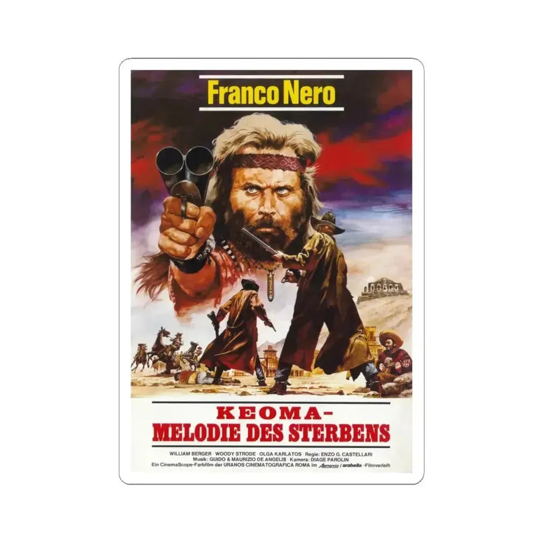 KEOMA 1976 Movie Poster - STICKER Vinyl Kiss-Cut Decal 6 Inch White - The Sticker Space