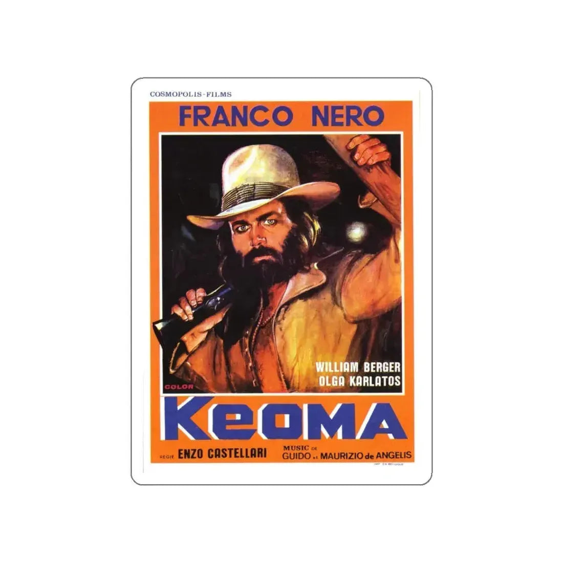 KEOMA (2) 1976 Movie Poster STICKER Vinyl Die-Cut Decal 4 Inch - The Sticker Space