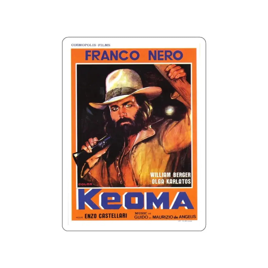 KEOMA (2) 1976 Movie Poster STICKER Vinyl Die-Cut Decal - The Sticker Space