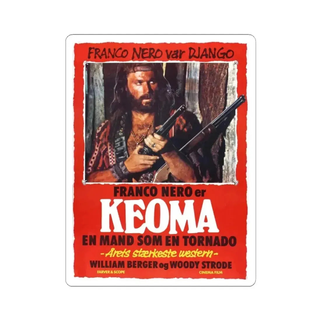 KEOMA (3) 1976 Movie Poster - STICKER Vinyl Kiss-Cut Decal 3 Inch White - The Sticker Space