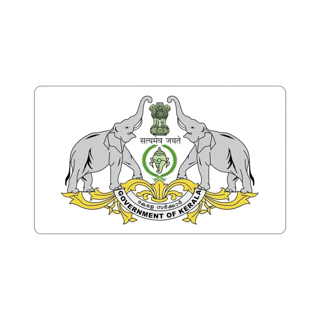 Kerala Flag (India) STICKER Vinyl Die-Cut Decal 5 Inch - The Sticker Space