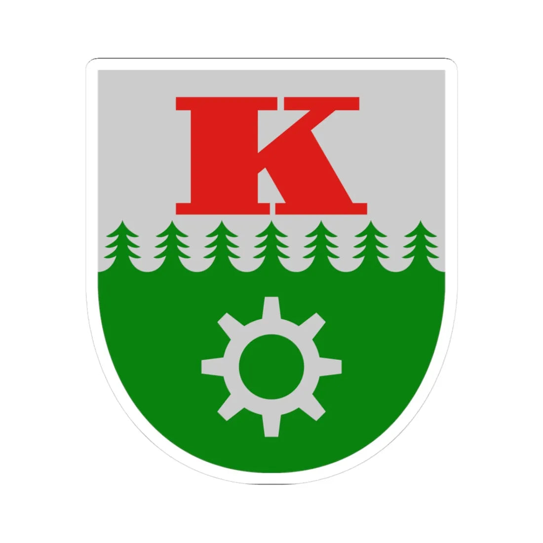 Kerava.vaakuna.1955 (Finland) (Coat of Arms) STICKER Vinyl Kiss-Cut Decal 3 Inch White - The Sticker Space