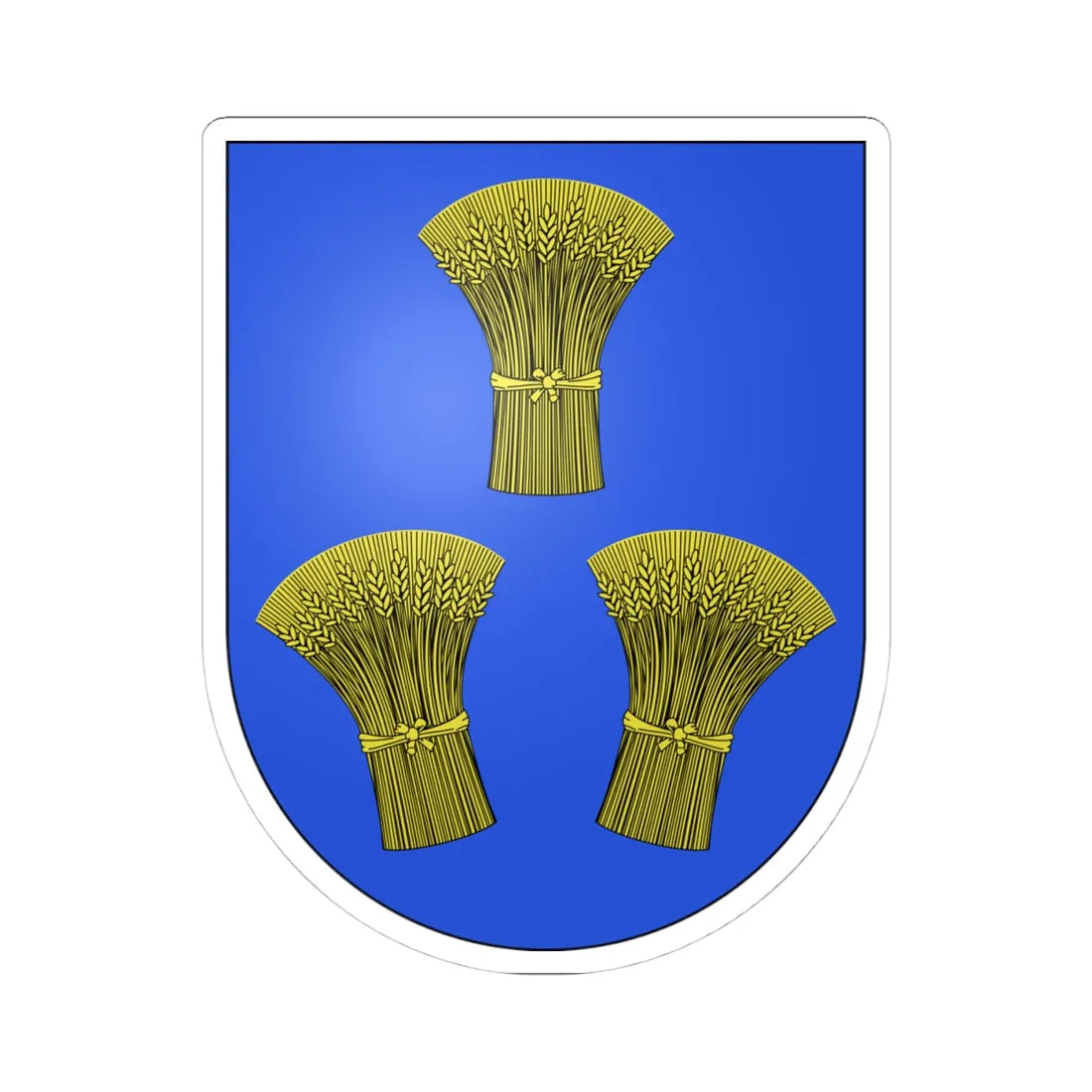 Kerns-coat of arms (Switzerland) (Coat of Arms) STICKER Vinyl Kiss-Cut Decal 4 Inch White - The Sticker Space