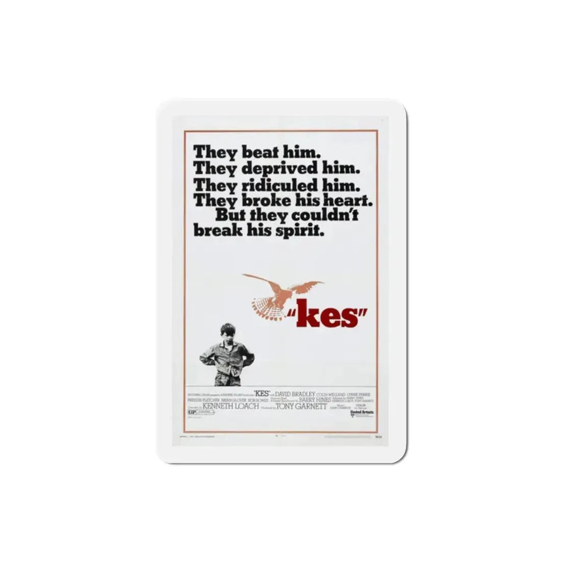 Kes 1970 Movie Poster Refrigerator Magnet 2 Inch - The Sticker Space