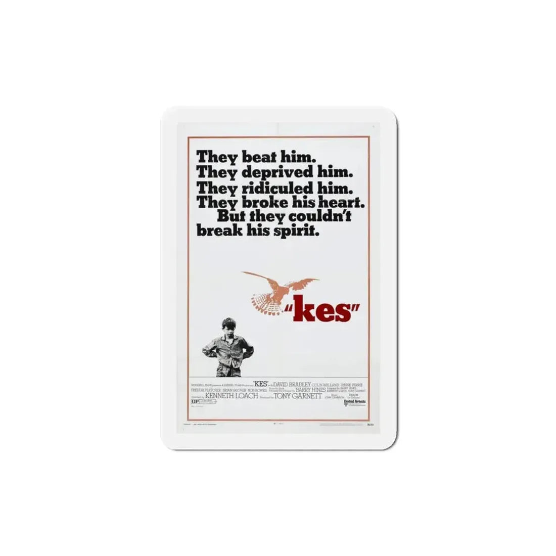 Kes 1970 Movie Poster Refrigerator Magnet 3 Inch - The Sticker Space