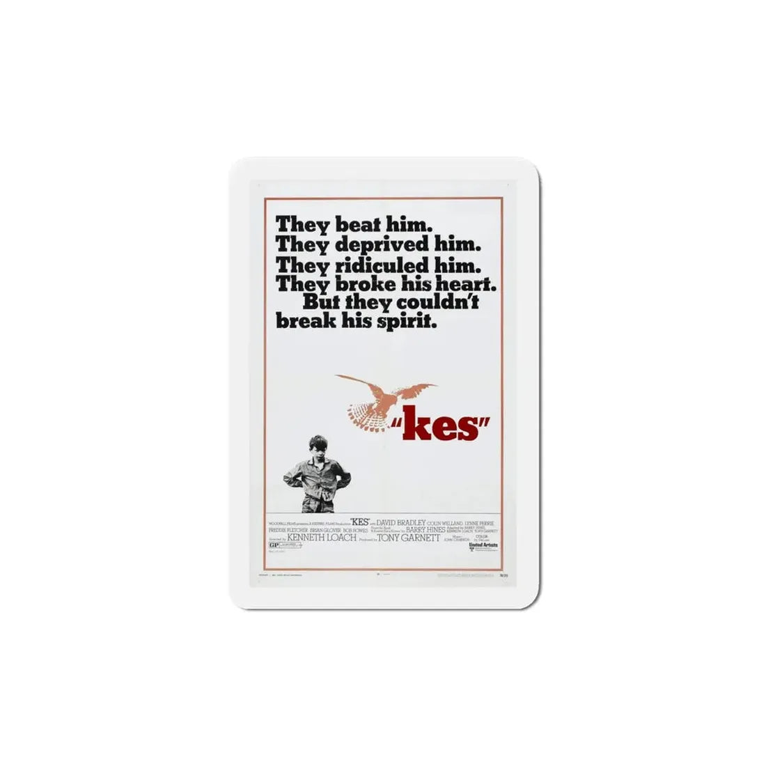 Kes 1970 Movie Poster Refrigerator Magnet - The Sticker Space