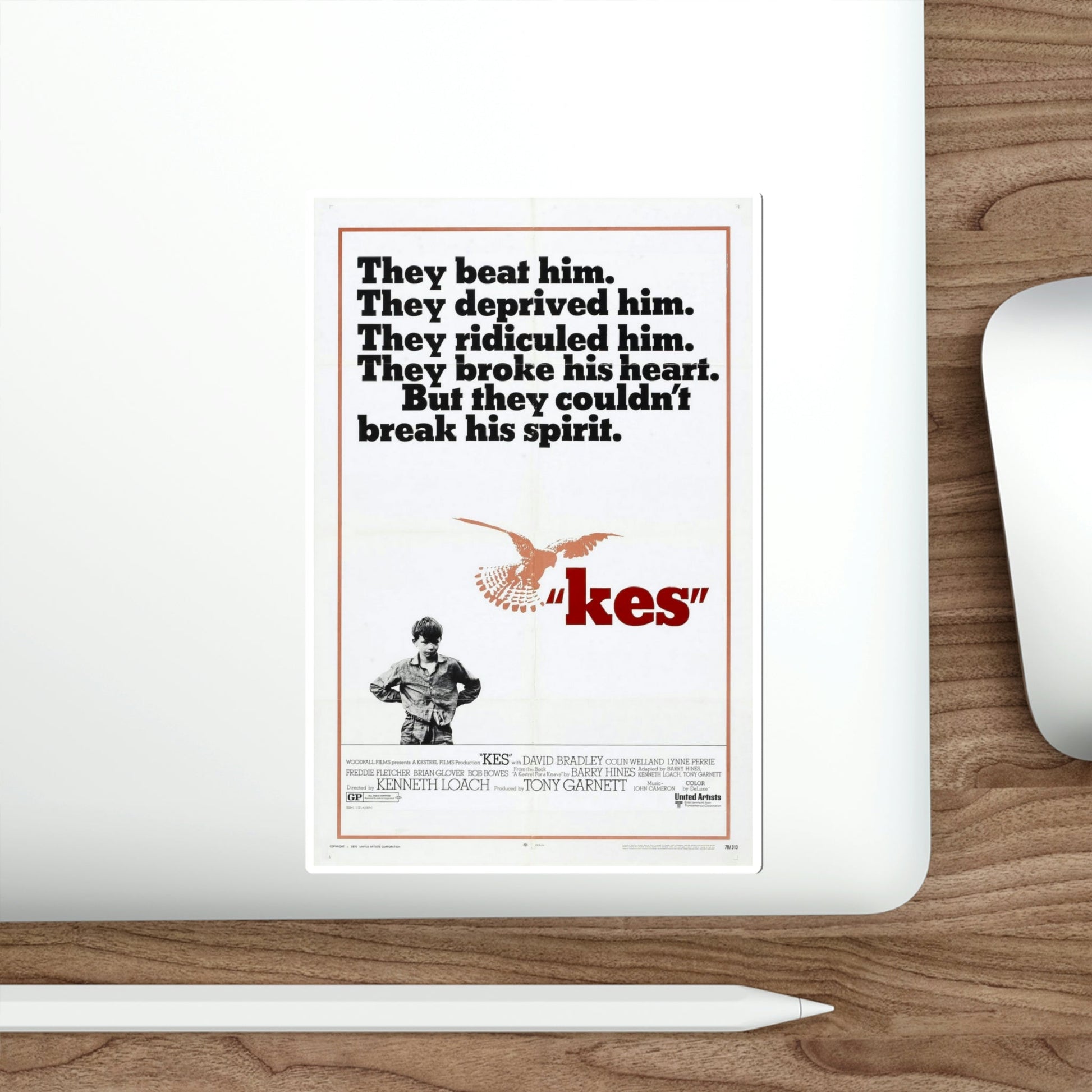 Kes 1970 Movie Poster STICKER Vinyl Die-Cut Decal-The Sticker Space