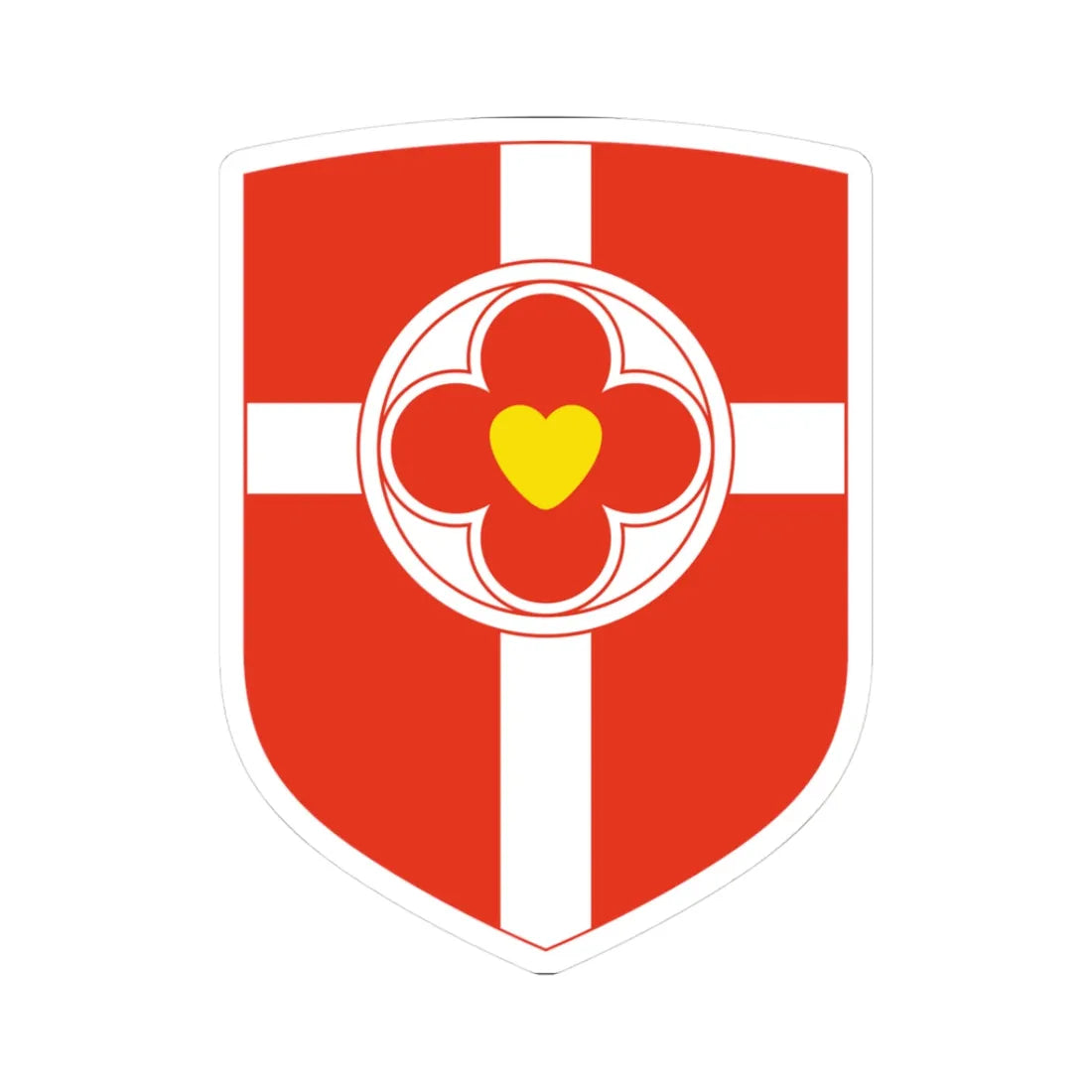 Kesklinn linnaosa vapp (Estonia) (Coat of Arms) STICKER Vinyl Kiss-Cut Decal 3 Inch White - The Sticker Space