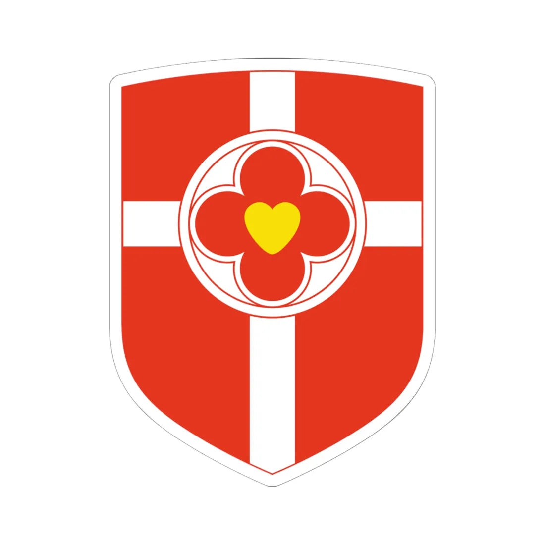 Kesklinn linnaosa vapp (Estonia) (Coat of Arms) STICKER Vinyl Kiss-Cut Decal 6 Inch White - The Sticker Space