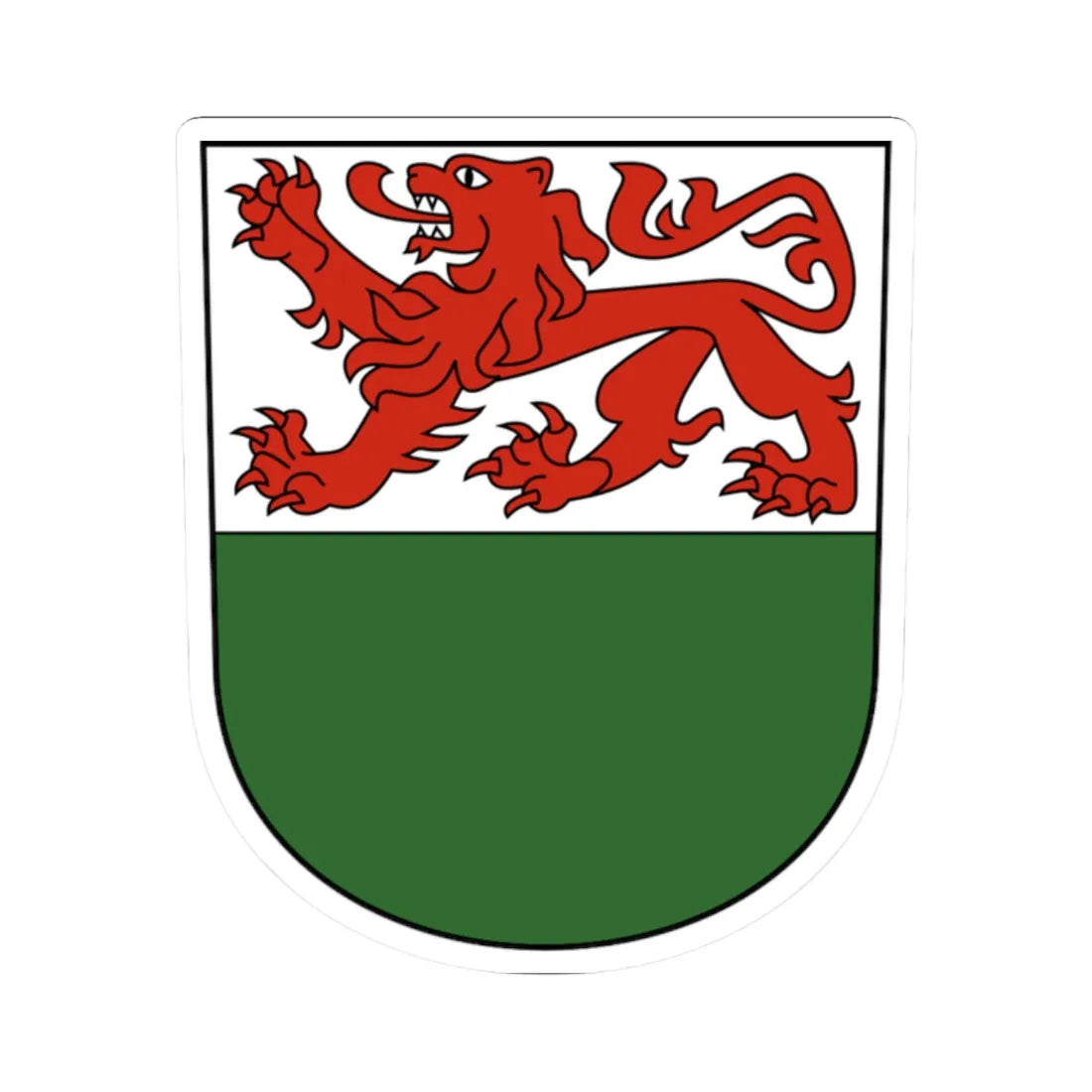 Kesswil-blazon (Switzerland) (Coat of Arms) STICKER Vinyl Kiss-Cut Decal 2 Inch White - The Sticker Space