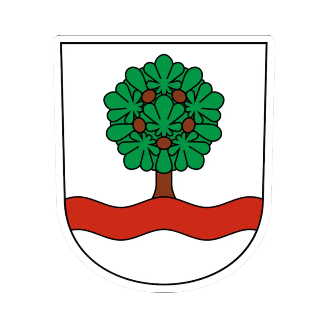 Kestenholz-blazon (Switzerland) (Coat of Arms) STICKER Vinyl Kiss-Cut Decal 2 Inch White - The Sticker Space