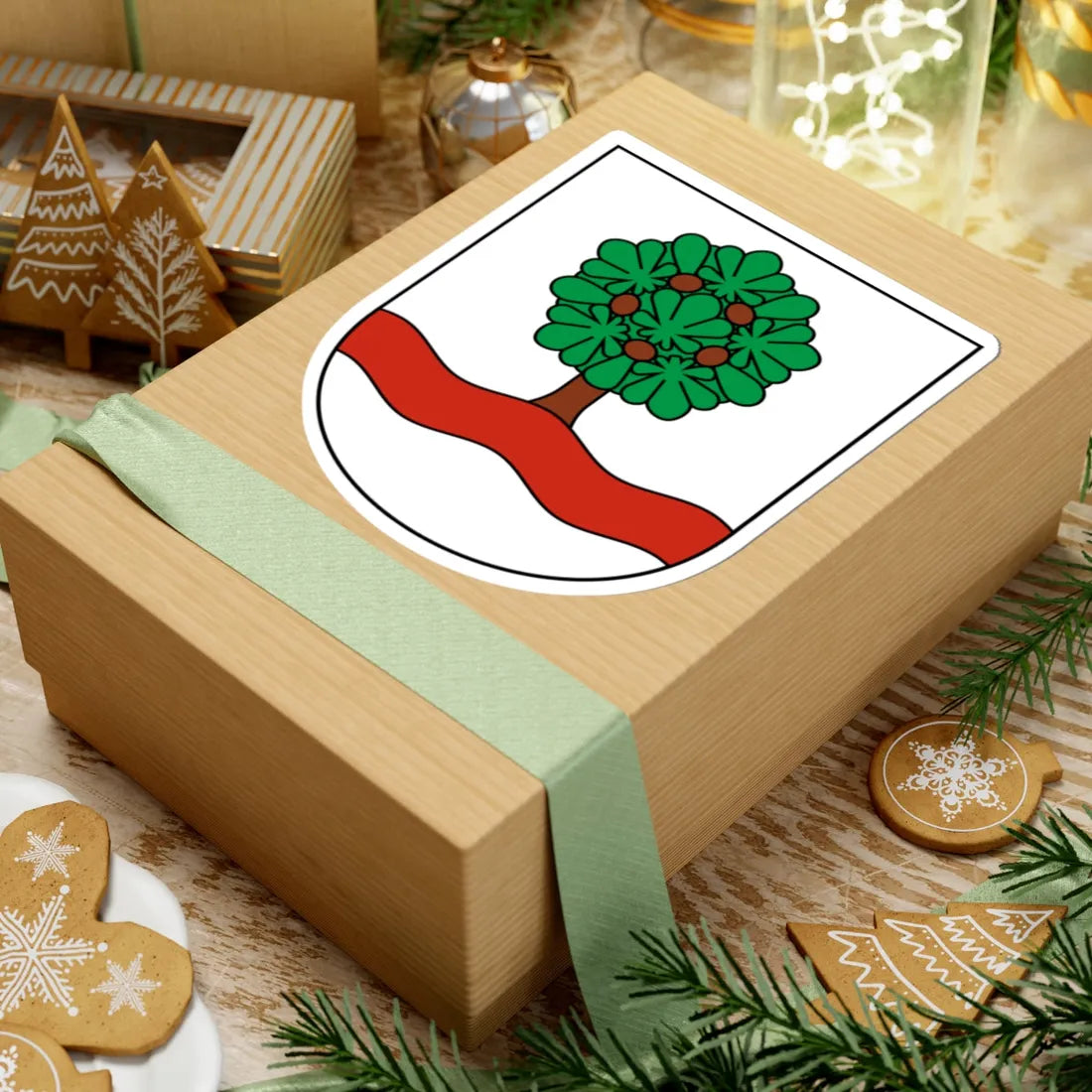 Kestenholz-blazon (Switzerland) (Coat of Arms) STICKER Vinyl Kiss-Cut Decal - The Sticker Space