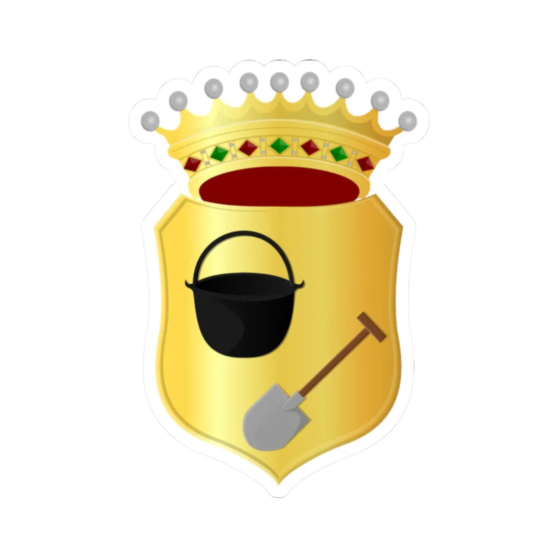 Kethel en Spaland gemeentewapen (Netherlands) (Coat of Arms) STICKER Vinyl Kiss-Cut Decal 2 Inch White - The Sticker Space