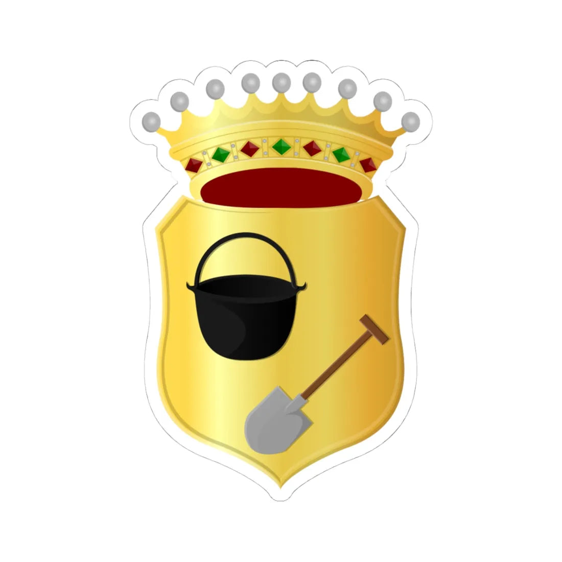 Kethel en Spaland gemeentewapen (Netherlands) (Coat of Arms) STICKER Vinyl Kiss-Cut Decal 4 Inch White - The Sticker Space