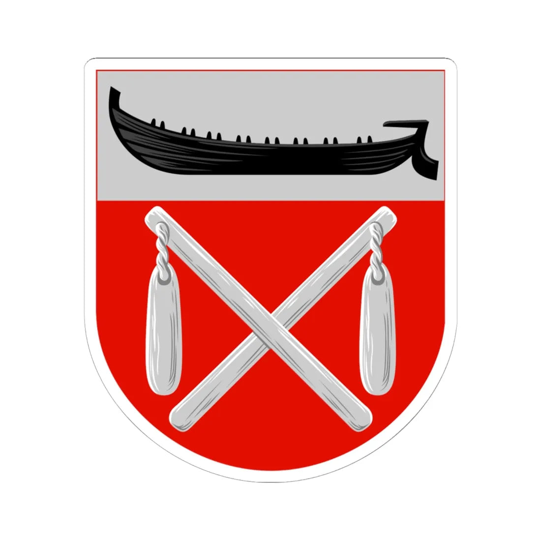 Keuruu.vaakuna (Finland) (Coat of Arms) STICKER Vinyl Kiss-Cut Decal 6 Inch White - The Sticker Space