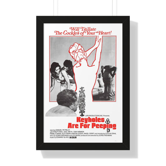 KEYHOLES ARE FOR PEEPING 1972 - Framed Movie Poster-16″ x 24″-The Sticker Space