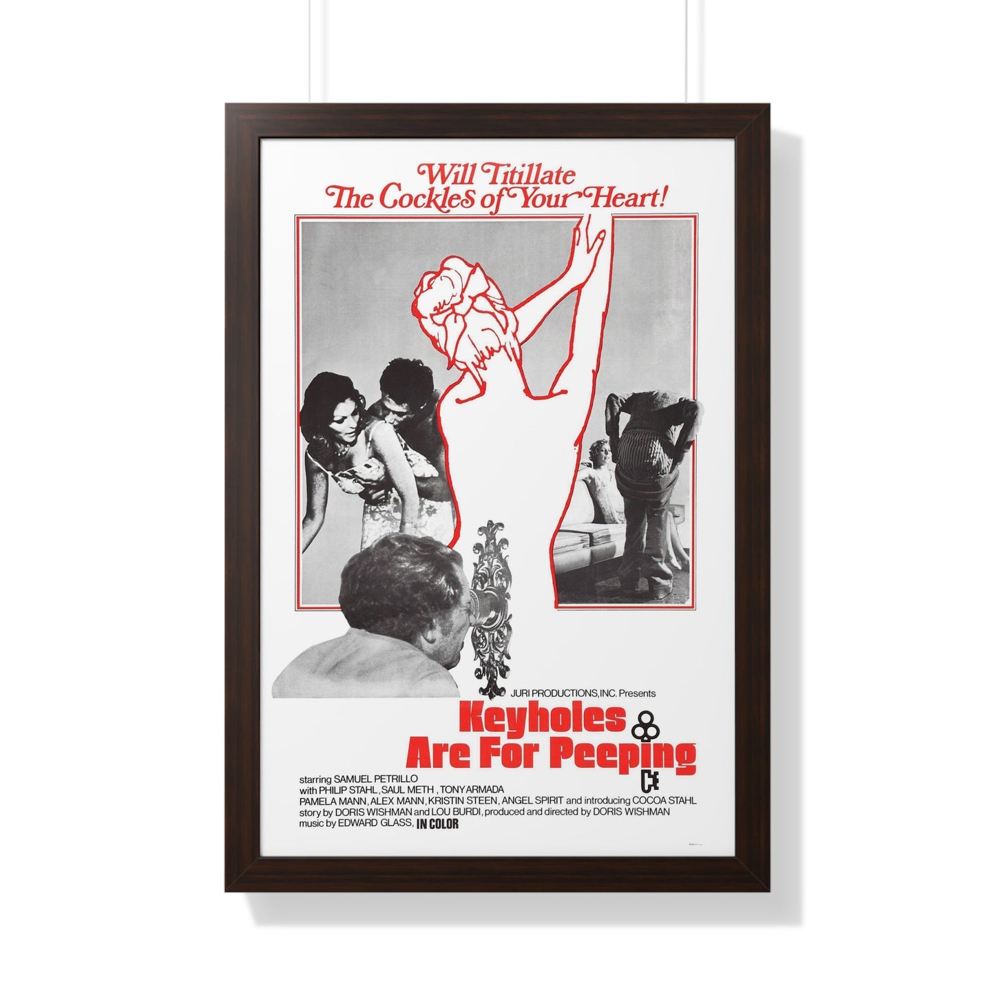 KEYHOLES ARE FOR PEEPING 1972 - Framed Movie Poster-20" x 30"-The Sticker Space